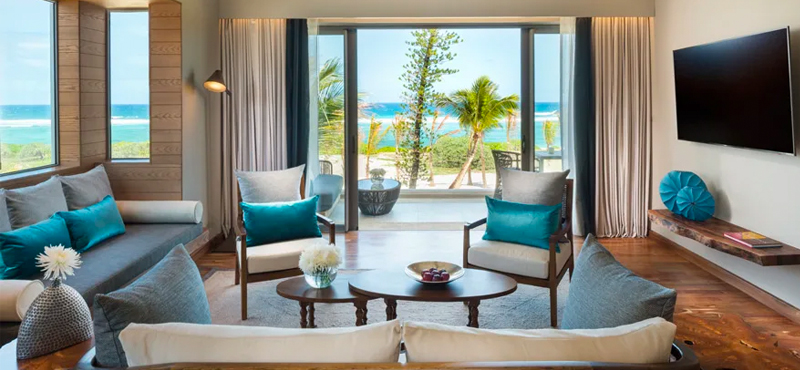 Luxury Mauritius Holiday Packages Anantara Iko Luxury Mauritius Resort & Villas Ocean View Suite Living Room View 2
