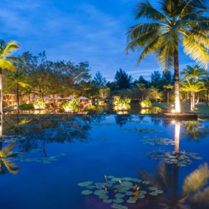 Luxury Thailand Holidays  The Sarojin Pool Feature At Night