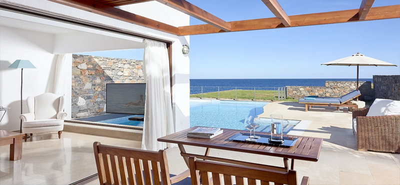 Aiolos – Club Suite Private Pool Seafront3 St Nicolas Bay Resort Hotel & Villas Greece Holidays