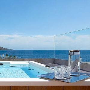 Club Suite Outdoor Heated Jacuzzi Seafront View St Nicolas Bay Resort Hotel & Villas Greece Holidays