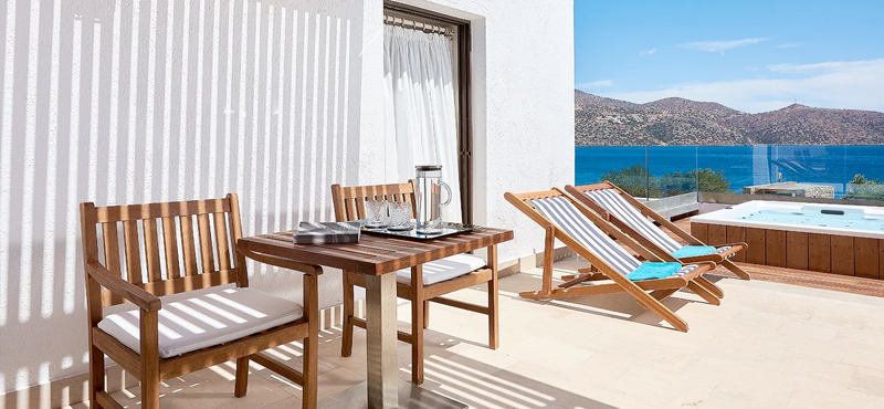 Club Suite Outdoor Heated Jacuzzi Seafront View3 St Nicolas Bay Resort Hotel & Villas Greece Holidays