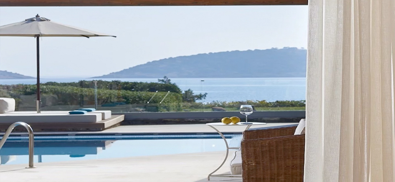 Odysseas 1 – Club Mezzanine Suite Private Pool Seafront St Nicolas Bay Resort Hotel & Villas Greece Holidays