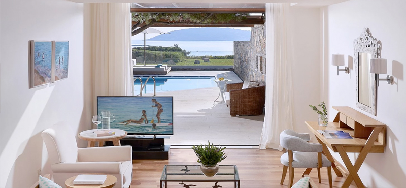 Odysseas 1 – Club Mezzanine Suite Private Pool Seafront2 St Nicolas Bay Resort Hotel & Villas Greece Holidays