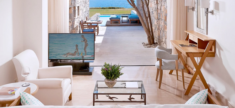 Odysseas 2 – Club Mezzanine Suite Private Pool Seafront2 St Nicolas Bay Resort Hotel & Villas Greece Holidays