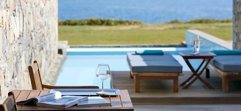 Odysseas 2 – Club Mezzanine Suite Private Pool Seafront3 St Nicolas Bay Resort Hotel & Villas Greece Holidays