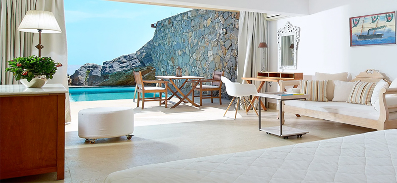 The Rock 1 – Club Studio Suite Private Pool Seafront1 St Nicolas Bay Resort Hotel & Villas Greece Holidays