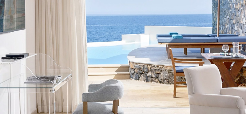 The Rock 2 – Club Studio Suite Private Pool Seafront3 St Nicolas Bay Resort Hotel & Villas Greece Holidays