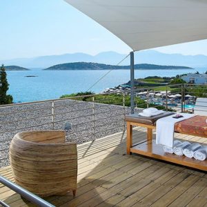 Outdoor Poseidon Spa Massage St Nicolas Bay Resort Hotel & Villas Greece Holidays