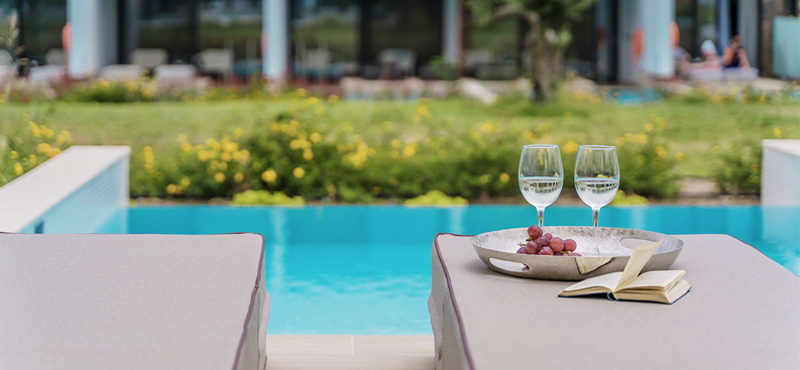 Double Room Private Pool Garden View 2 Gennadi Grand Resort Luxury Greece Holidays