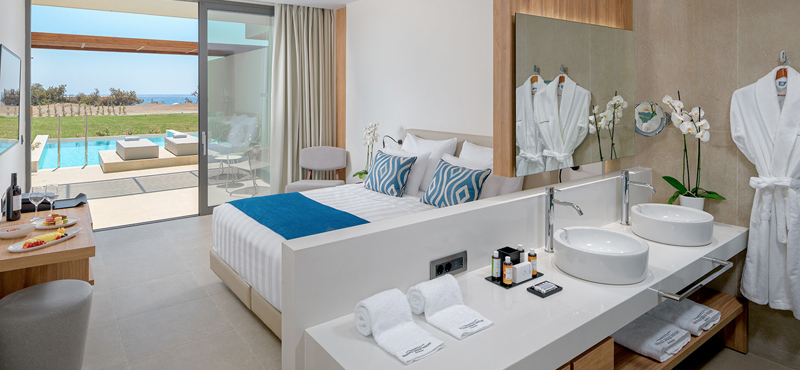 Double Room Private Pool Sea View Gennadi Grand Resort Luxury Greece Holidays