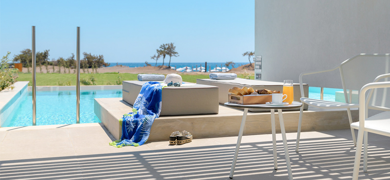 Suite Private Pool Sea View 2 Gennadi Grand Resort Luxury Greece Holidays