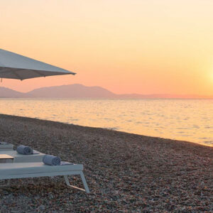 Beach Sunset Gennadi Grand Resort Luxury Greece Holidays