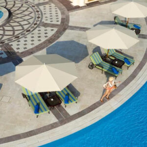 Luxury Dubai Holiday Packages Raffles The Palm Dubai Aerial View Of Pool