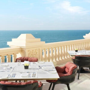 Luxury Dubai Holiday Packages Raffles The Palm Dubai Dining With Sea Views